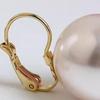 1 Pair Faux Pearl Dangle Earrings for Women, Gold Plated Drop Earrings, Large Faux Pearl Huggie Hoop Earrings