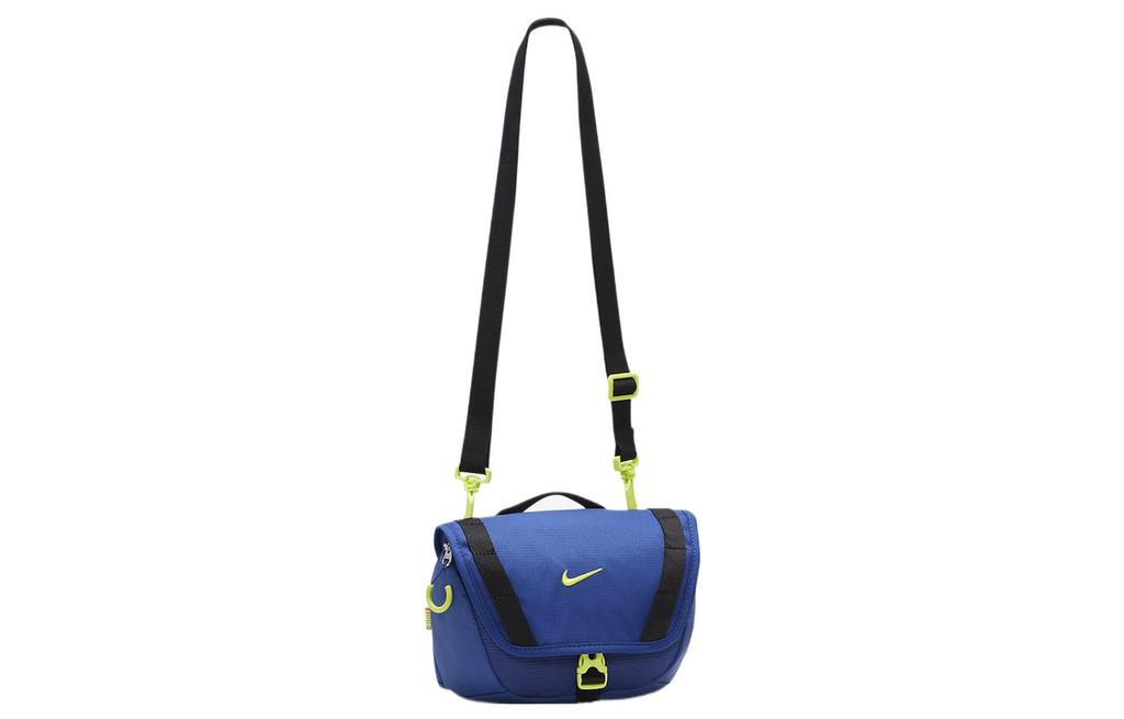 Nike Polyester With Nylon Crossbody Fanny Pack Regular Unisex Dark Royal Blue & Original Green DJ9681-455