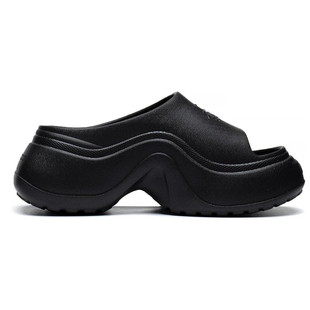 New LiNing Sports Trend Series Slip Resistant Abrasion Resistant Sports Slippers Women's Black AGAU002-5