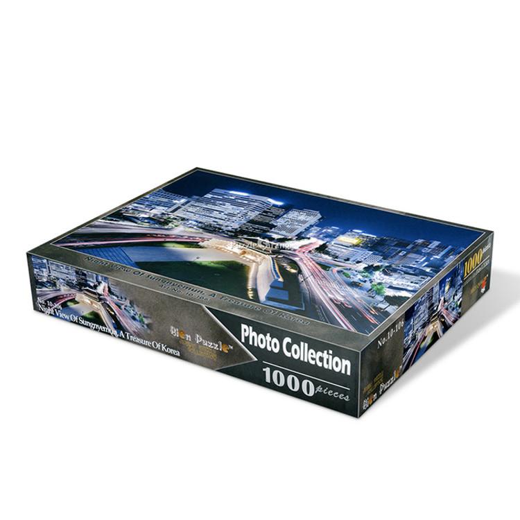 1000 piece jigsaw puzzle - night view of Sungnyemun Gate, popular Korean puzzle