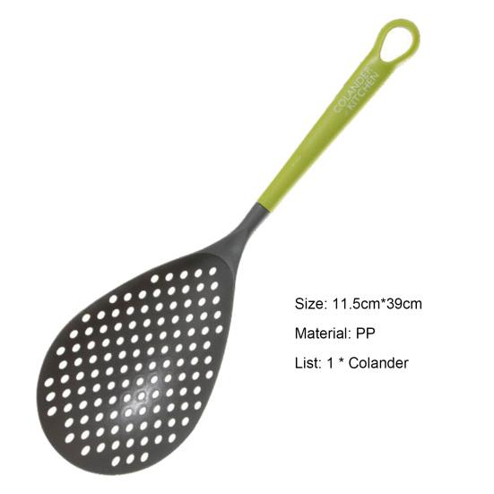 Colander Spoon Non-slip Easy Hanging High Temperature Resistant Heat Insulation Anti-scalding Drain Quickly Plastic Fine Mesh Hole