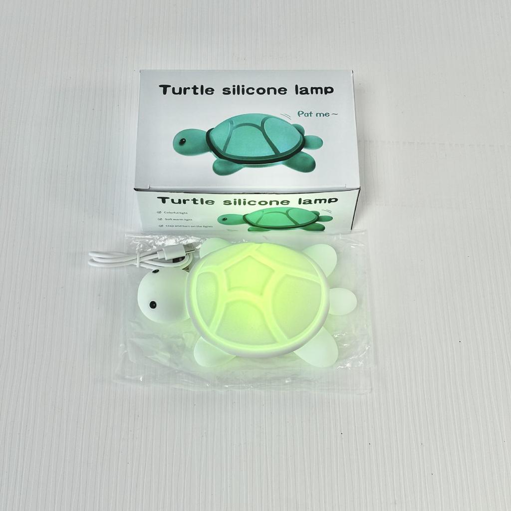 Turtle Silicone Night Light – USB Rechargeable, Cute Cartoon Design for Kids' Bedrooms