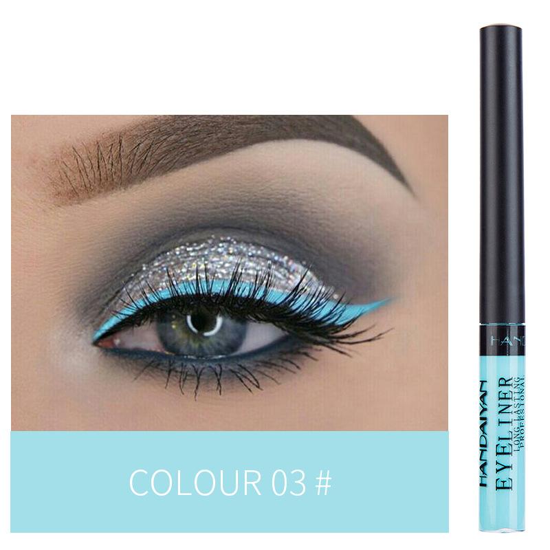 Multi-colored Eyeliner Marker Pen Makeup Waterproof Liquid Eye Liner Pencil Brown White Bright Colors Long-lasting