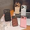 For iPhone 17 Pro Max Case Down Coat Design PU Leather Coated TPU Phone Back Cover
