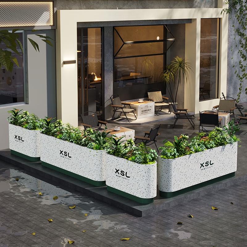 Yunduo Outdoor Commercial Galvanized Steel Planter