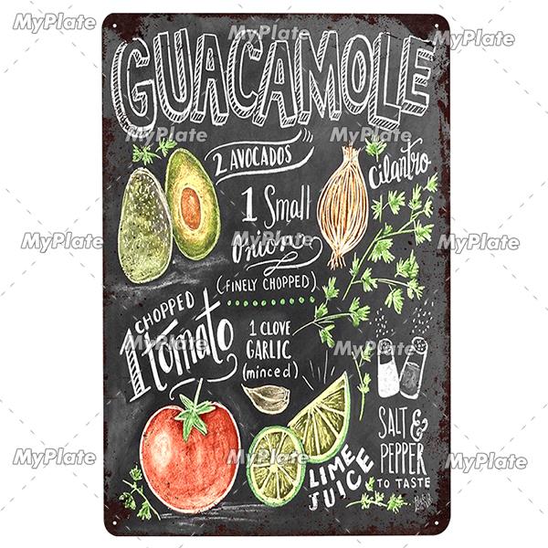 Kitchen Vintage Tin Sign Metal Sign Decorative Plaque Wall Decor Man Cave Club Decoration