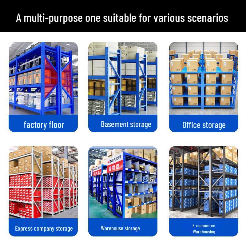 Push-Pull Light & Medium Duty Movable Storage Shelf Unit for Office and Warehouse
