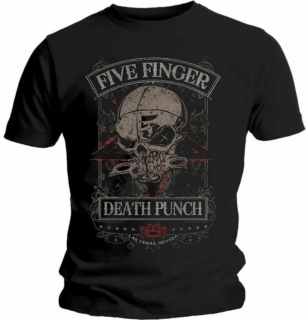 Official Five Finger Death Punch T Shirt Wicked Black Rock Metal Band Tee FFDP 4XL