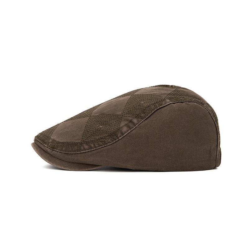 Embroidery Beret British Vintage Men's Forward Cap Spring Summer Sunshade Newsboy Cap