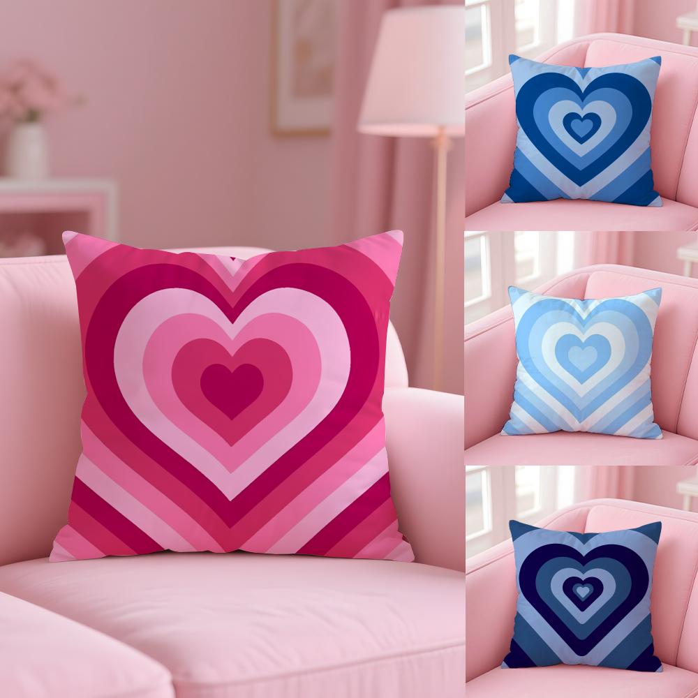 Sweet Love Cushion Cover Comfort Sofa Bed Silky Elegant Invisible Zipper Decorative Holiday Gifts