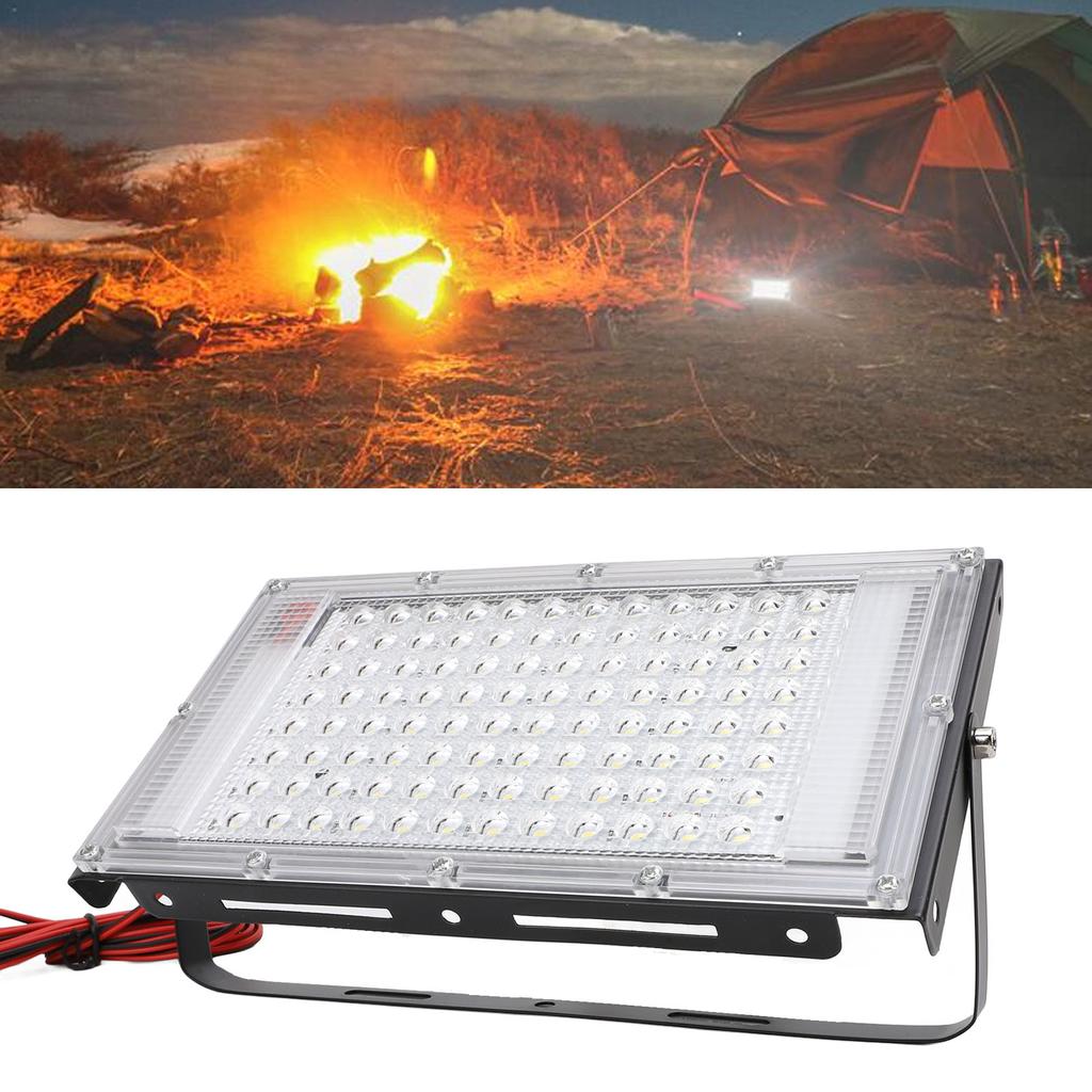 100W Flood Light Board IP66 Waterproof Outdoor LED Flood Light with Battery Alligator Clip for Outdo