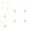 Collana con Ciondolo Geometrico in Zircone per Donna con Placcatura in Oro 18k e Catena Regolabile