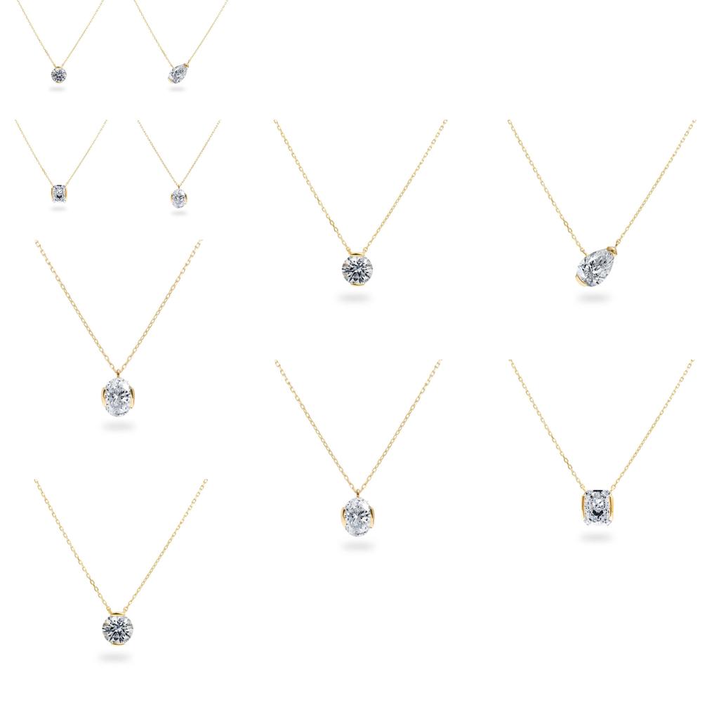 Collana con Ciondolo Geometrico in Zircone per Donna con Placcatura in Oro 18k e Catena Regolabile