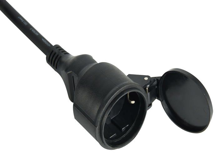 Rallonge Electraline - 46152 - 3 Prises Schuko + 1 Prise CEE - Câble Néoprène 1,5m - IP44 - 16A