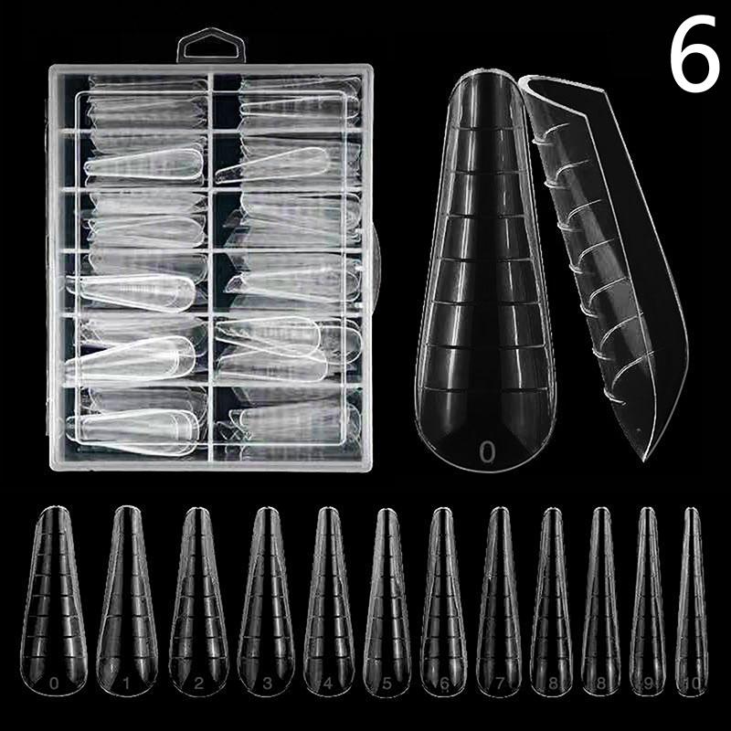 120 Pcs False Nail Tips Clear Matt Soft Fake Nails Extension For Home Diy Nail Salon Manicure
