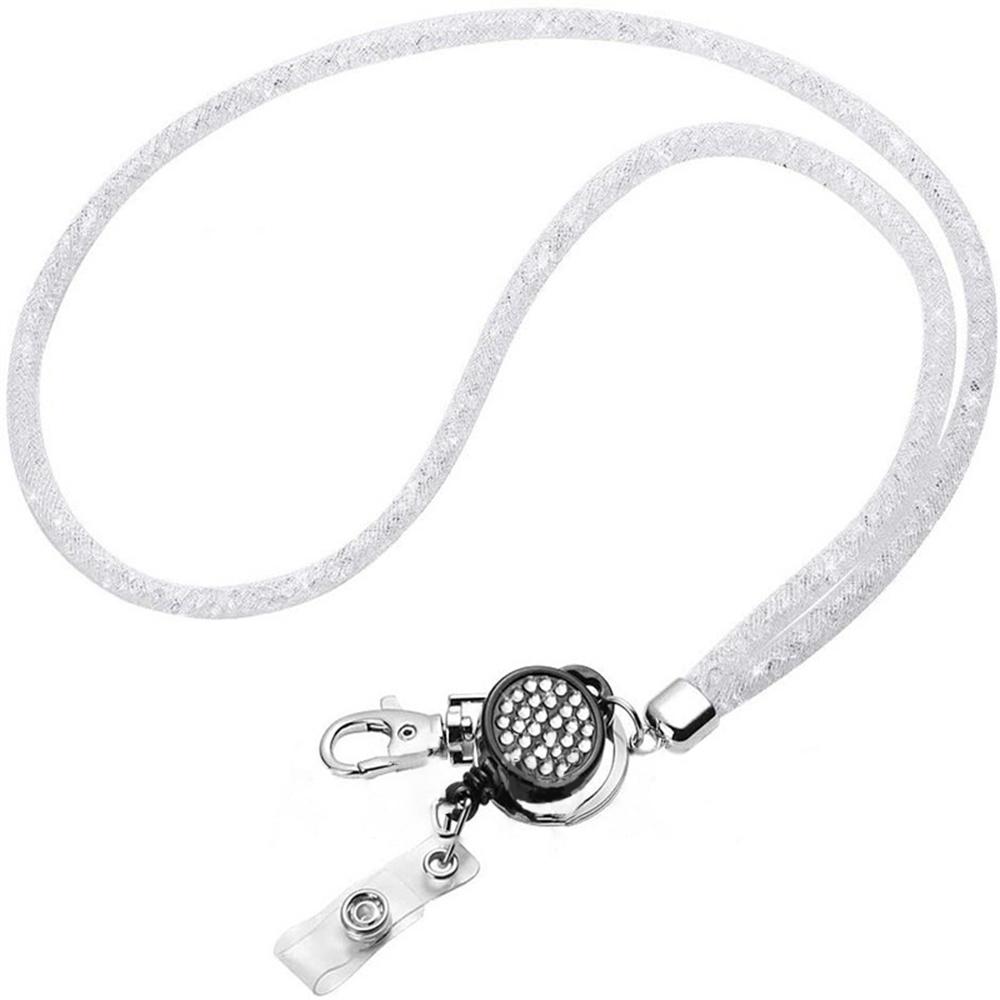Badges Holder Retractable Lanyard Id Lanyard Name Tag Card Badge Holder Reels Chain Clips Hanging Rope Keychain Necklace Strap