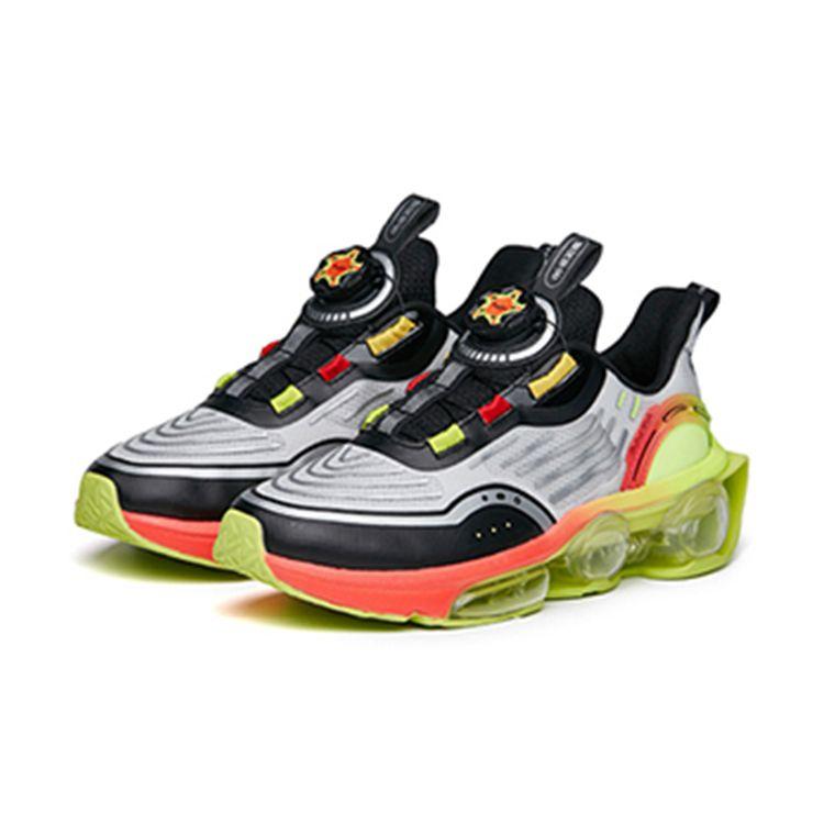 Anta Comfortable Sports Shock Absorbing Non-Slip Durable Low-Top Kids Running Shoes Kids sneaker Silver Black Green 312215555-7