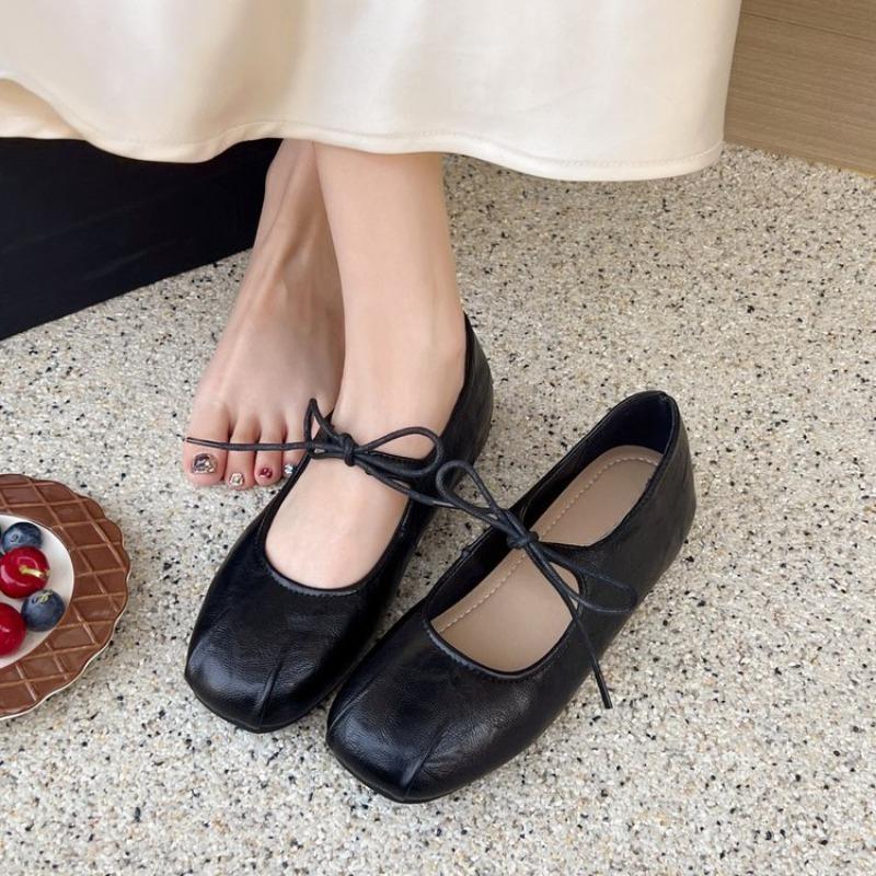 Fashion 2025 Spring Women Ballet Flats Shallow Mouth Shoes Butterfly-knot Casual Soft Sole Women Shoes Comfortable  Women Shoes