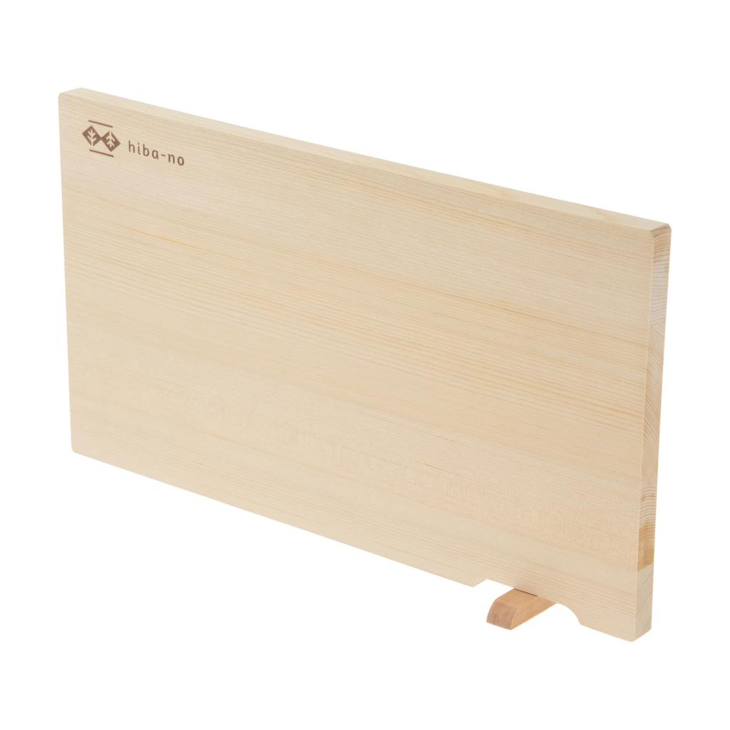 Umezawa Woodcraft Co., Ltd. Aomori Hiba Cutting Board with Stand, 40 x 22 x 1.5 cm