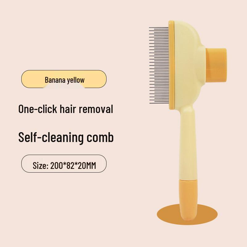 Pet Grooming Comb - Dog & Cat Detangler, Needle Comb & Hair Cleaner Tool