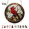 Translucent Puzzle Art Christmas Acrylic Suncatcher, Holiday Tree Snowman Stockings Red Bird Sun Catcher Pet Lover Gift Idea Kit for Adults,