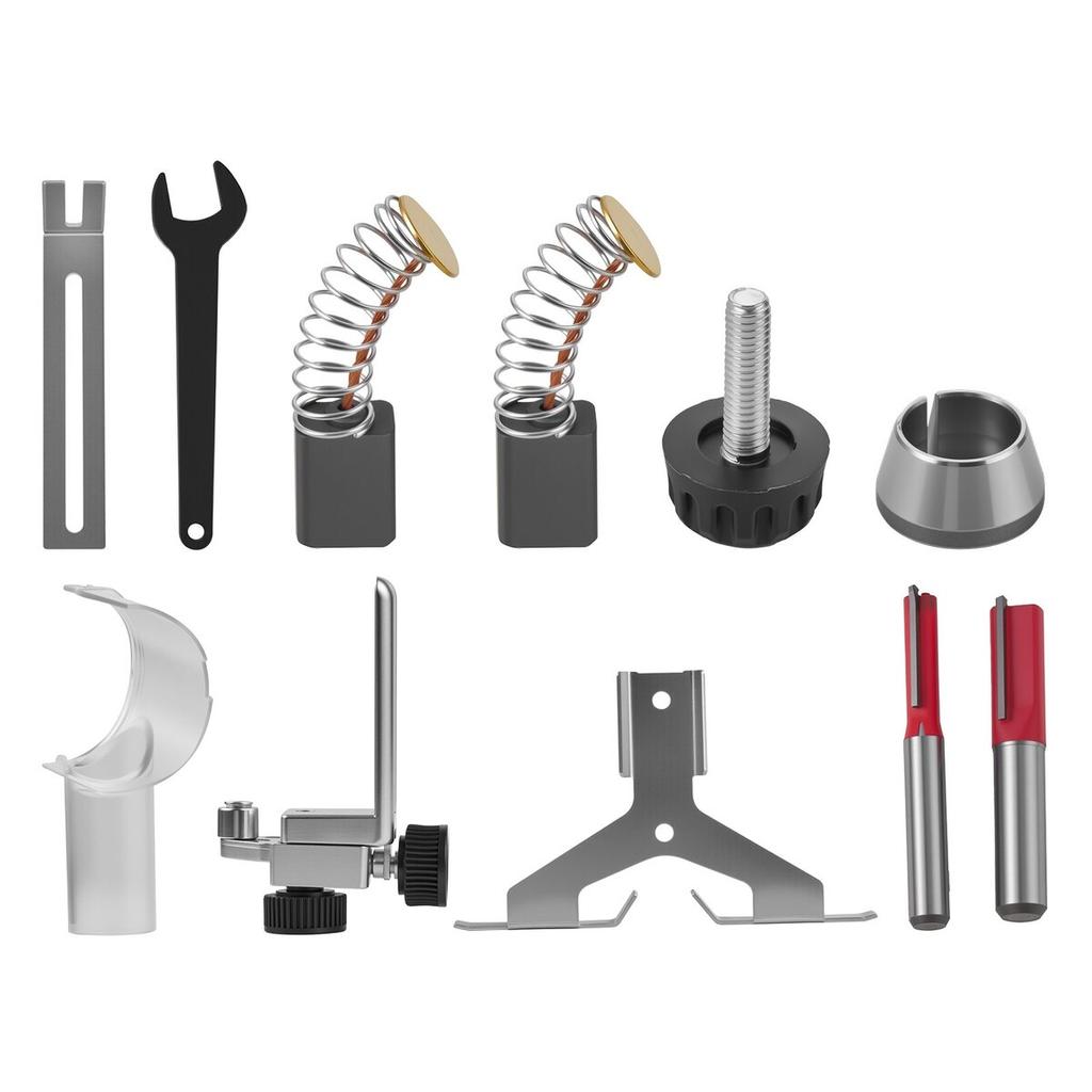 6.5Amp 1-1/4 HP Wood Router Tool Kit Max Torque 30,000RPM Variable Speed Compact Router Kit With Fixed Base, Plunge Base, Tilt Base and Offset Base