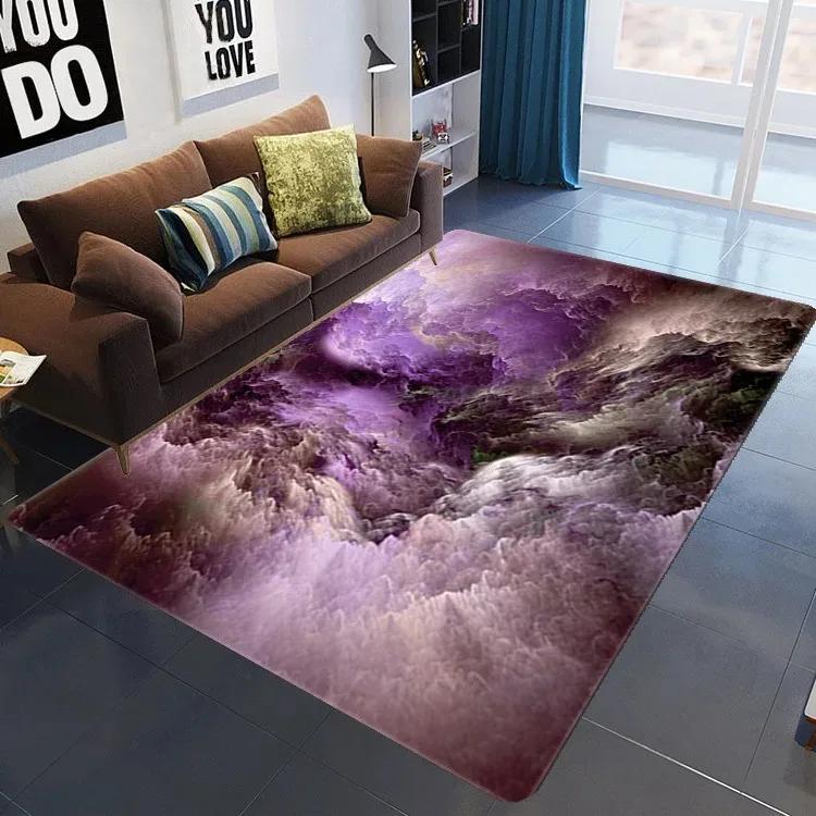 3D Galaxy Space Star Non-Slip Carpet for Bedroom Living Room Bathroom Decorative Floor Mat Door Mat