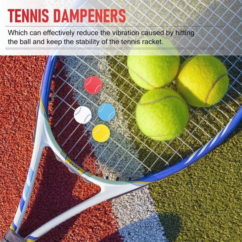 8Pcs Tennis Racket Vibration Dampener Soft Silicone Racquet Shock Absorbers Ball Shape Silicone Tennis String Dampene