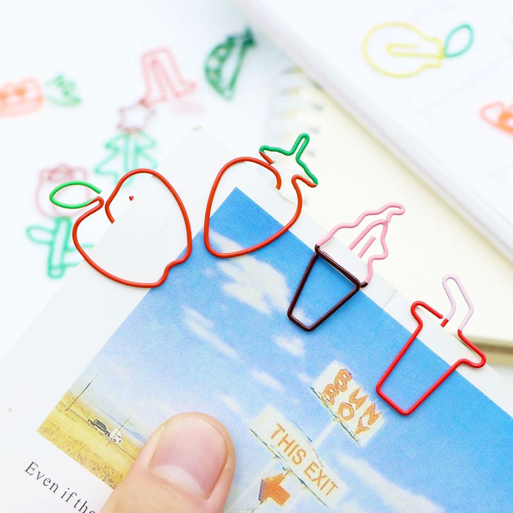 10 Pieces Cartoon Vegetabl Creative Carrot Metal Office School Supplies Cute Paper Clips Gift