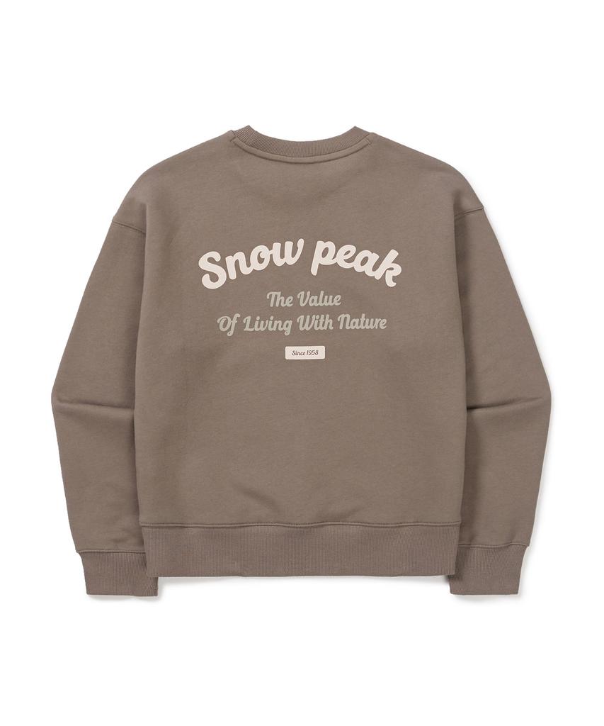 SNOWPEAK APPAREL Women'S Lettering Semi-Crop Sweatshirt (S24Fwfht63) Cocoa