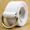 1Pc Nylon/Alloy Casual Solid Color Fashion Double D-ring Buckle Wide Belt Men/Women Jeans