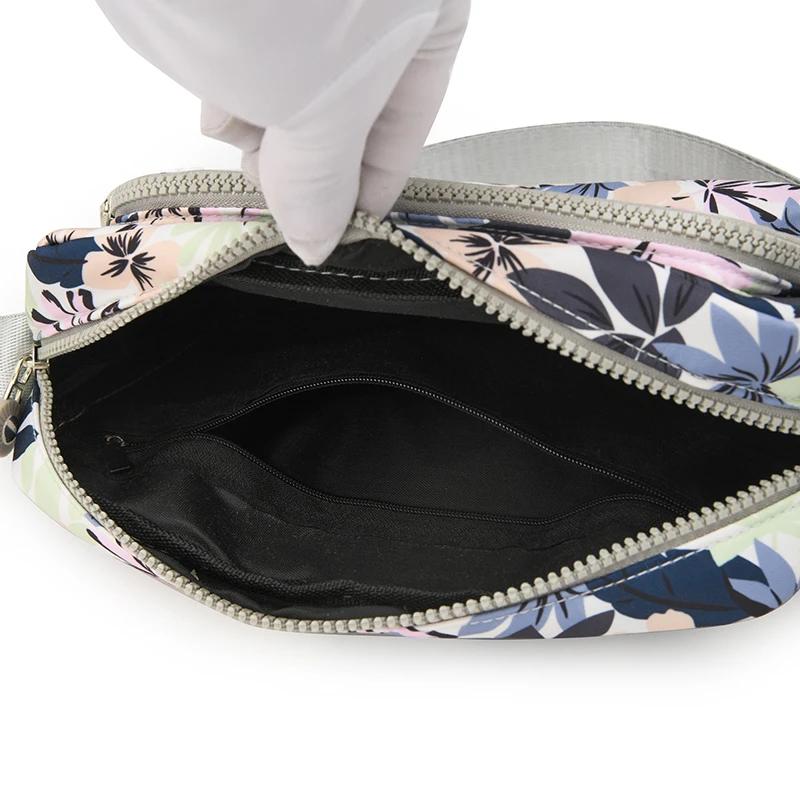 Mehrfach bedruckte Oxford-Stoff-Umhängetasche Mehrfachtasche Handytasche Wasserabweisend Alleskönner Damen-Umhängetasche