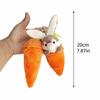 Plush Animal Plush Toy with Zipper Pouch Bag Pendant New Carrot Keychain  Gift for Kids Adults