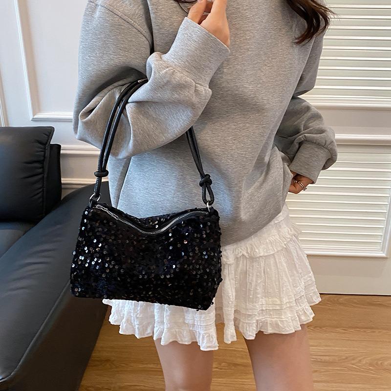 Sequins Fashion Trend Portable Shoulder Bag New Niche Versatile Casual Underarm Bag