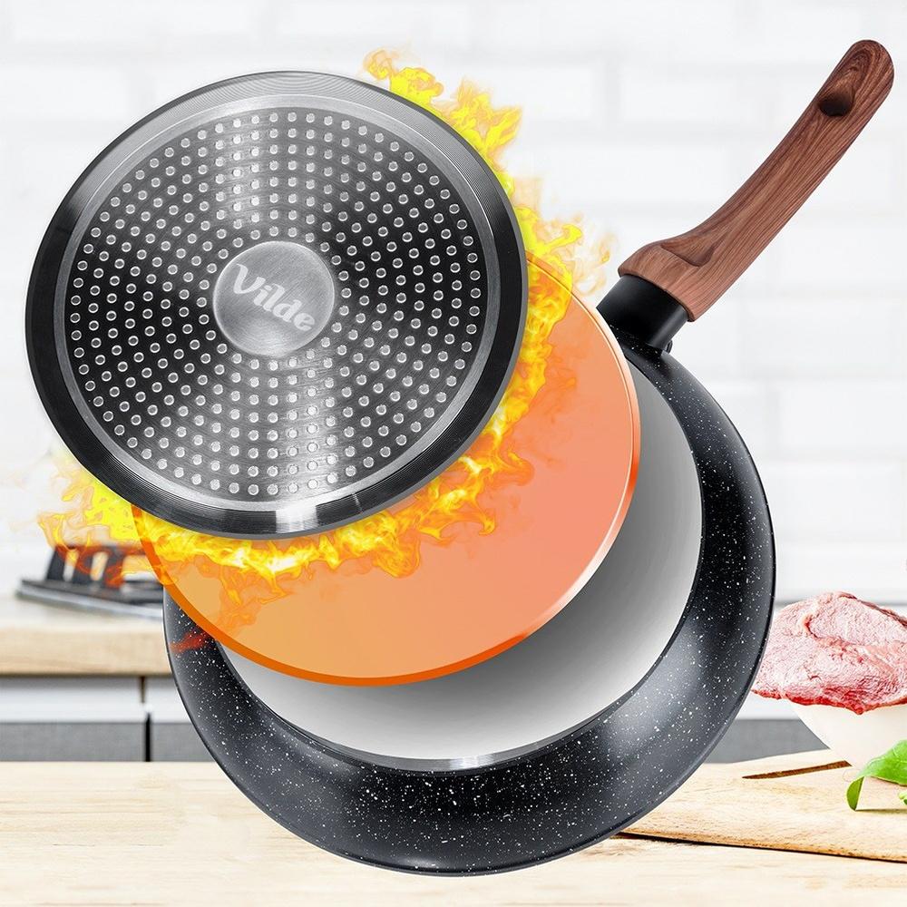 Poêle à Frire Granit 24 cm pour Gaz et Induction