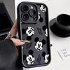 Mickey Mouse Cartoon Black White Phone Case For iPhone 17E 11 12 13 14 15 16 17 Pro Max Fundas 17 Air Plus 16e 13Mini Back Cover