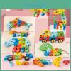 Baby Wooden Animal Puzzle Brightly Colored Educational Toy For Kids