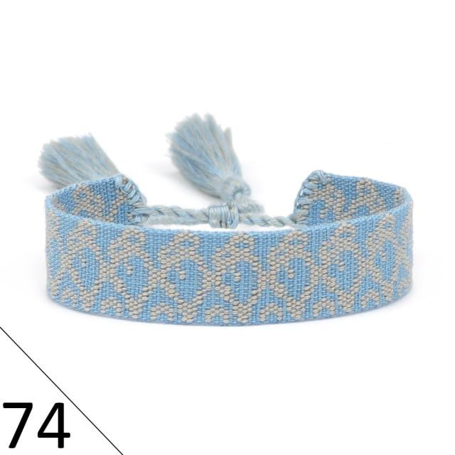 

Light Luxurious Fabric Women Classic Vintage Friendship Wrist Bracelet Handmade Woven Tassel Wrist Bracelet Embroidery Braided BraceletsLuxury Wrist