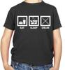 Manger Dormir Batterie (Le batteur) T-shirt Enfant - Batterie - Groupe - Musique - Rock - Jazz