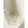 Accessible Luxury Sterling Silver Contrast Color Faceted Ring for Women Niche Style Gilded