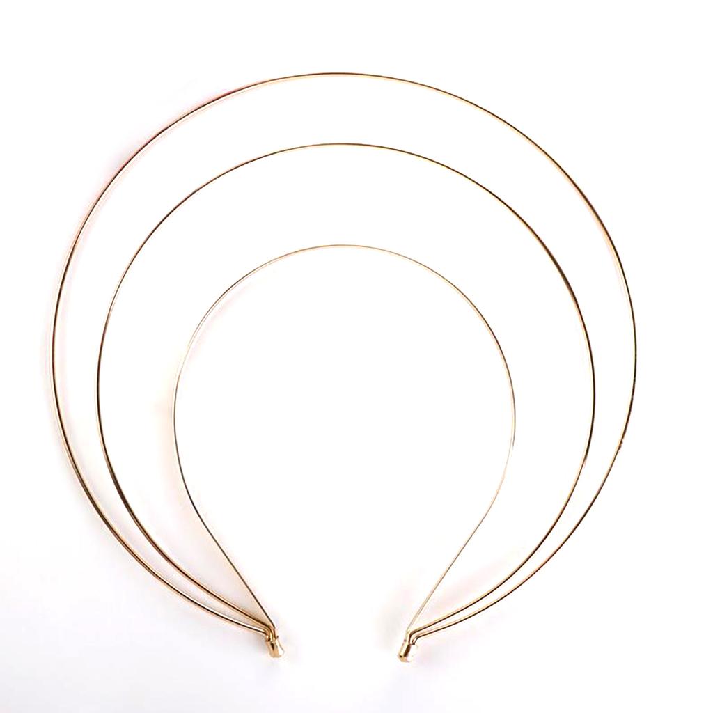 Fasce Metalliche Lisce per Capelli da Donna Fai da Te Artigianato Telaio Sottile in Filo d'Acciaio Fascia per Capelli