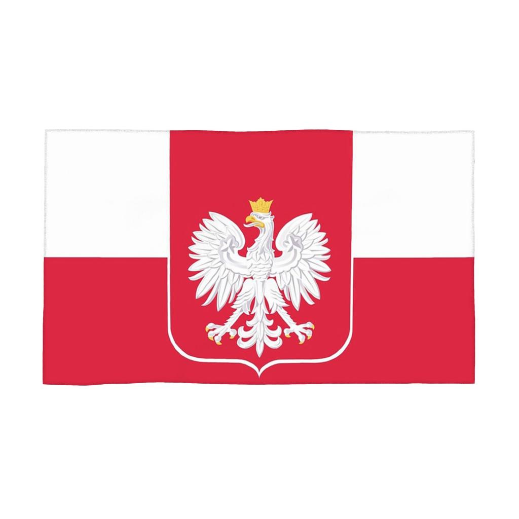 Bandera polaca Bandera de Polonia Toalla facial suave Secado rápido Piscina Baño Toallas de algodón Absorbente