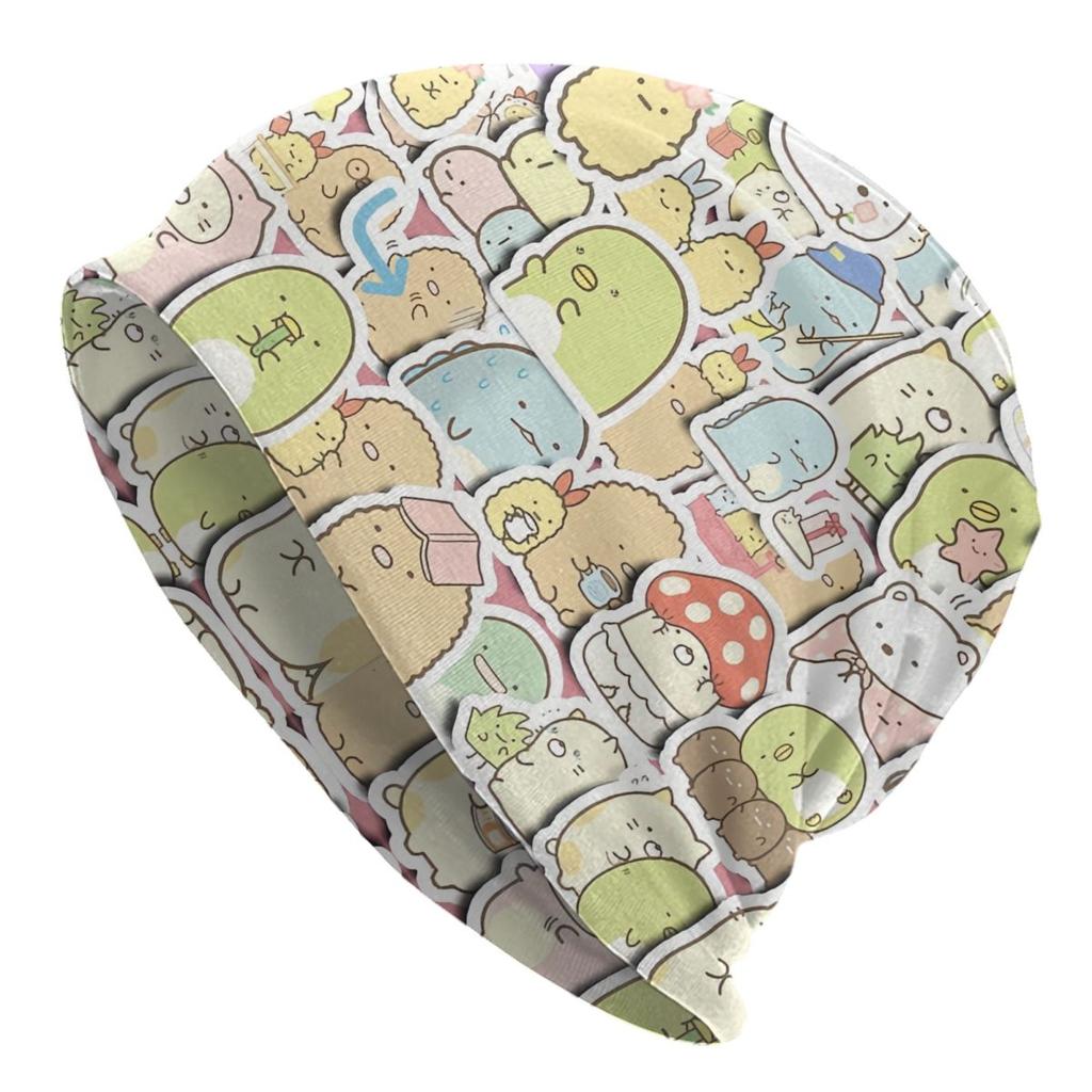 Unisex Winter Warm Bonnet Homme Knitting Hats Fashion Sumikko Gurashi Japanese Cartoon Beanie Cap Anime Game Beanies Caps For