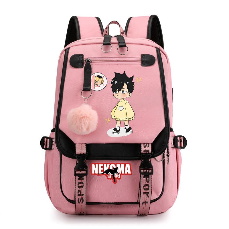 Anime volleyball teenager peripheral printing middle school student schoolbag outdoor large-capacity backpack