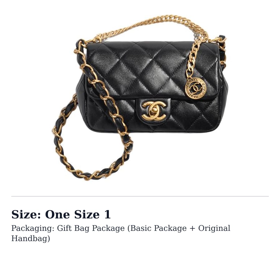 Chanel Lambskin Flap Bag, Handbag, Shoulder Bag, Crossbody Bag Women's Black AS4012-B10669-94305