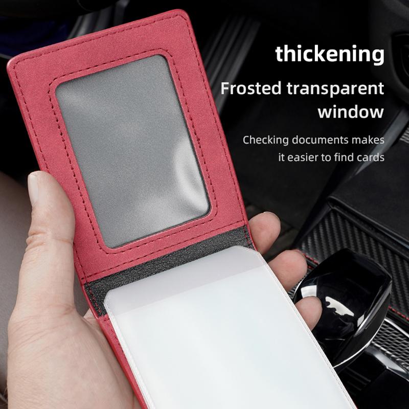 FVNH3 1Pcs Car Driver License Storage Bag Wallet ID Card Protective Sleeve For Mercedes Benz AMG Smart W205 C300 W203 W206 W108 W124