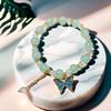 2025 Jadeite Green Jade Rabbit Bracelet: High-End Chinese Style, Year of the Snake, Elegant Women's Niche Beaded Design