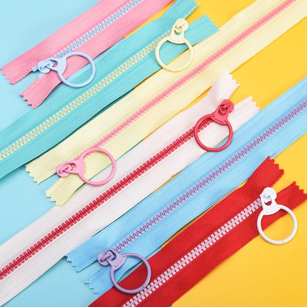 

for Sewing Bags Closed End with Pull Ring DIY Zippers Pull Ring Zip Slider Head Cloth Accessories 15cm
