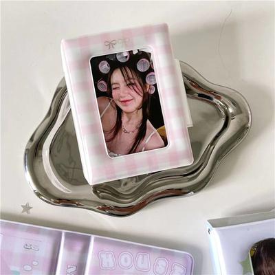 3 tums fotoalbum 32 fickor Gaffel Svart kattstil ID-kort Kpop Idol Fotokortshållare Förvaring Samlingsbok