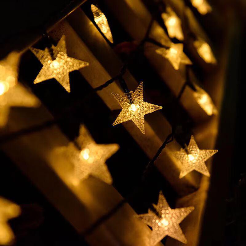 Enpufike LED Solar Star String Lights